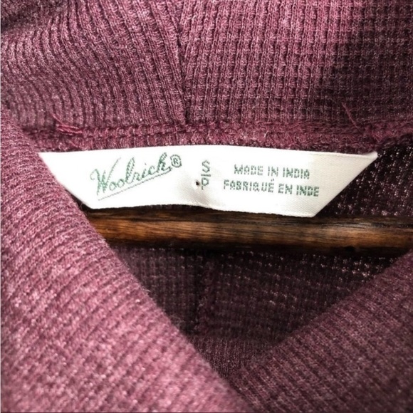 WOOLRICH Burgundy Long Sleeve Lightweight Turtleneck Sweater Oversized Small - Picture 5 of 7